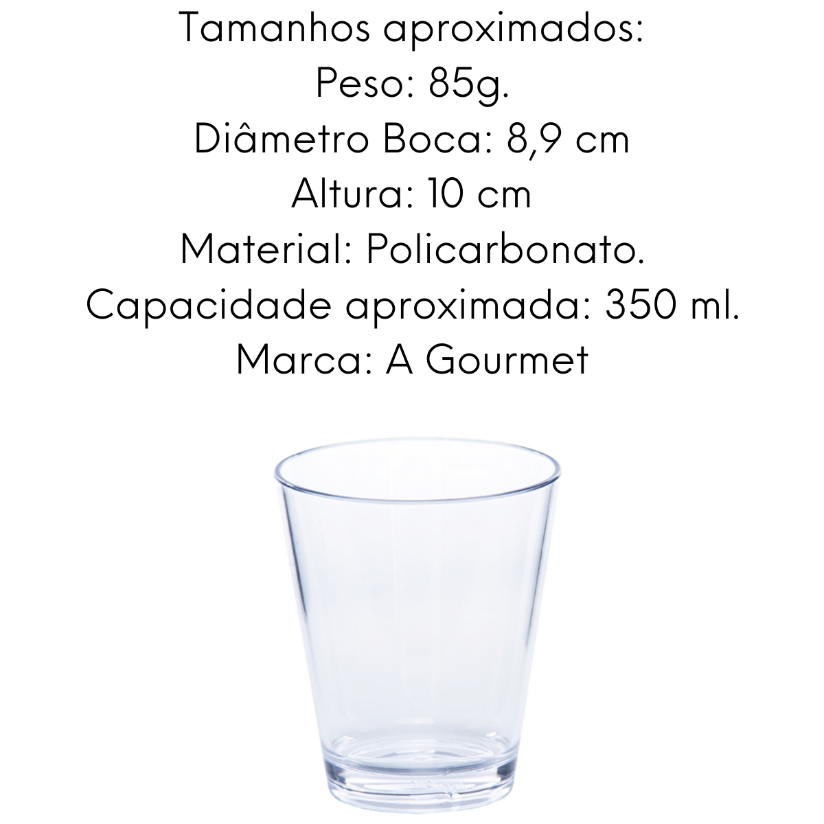 Copo em policarbonato 350ML VemPlast