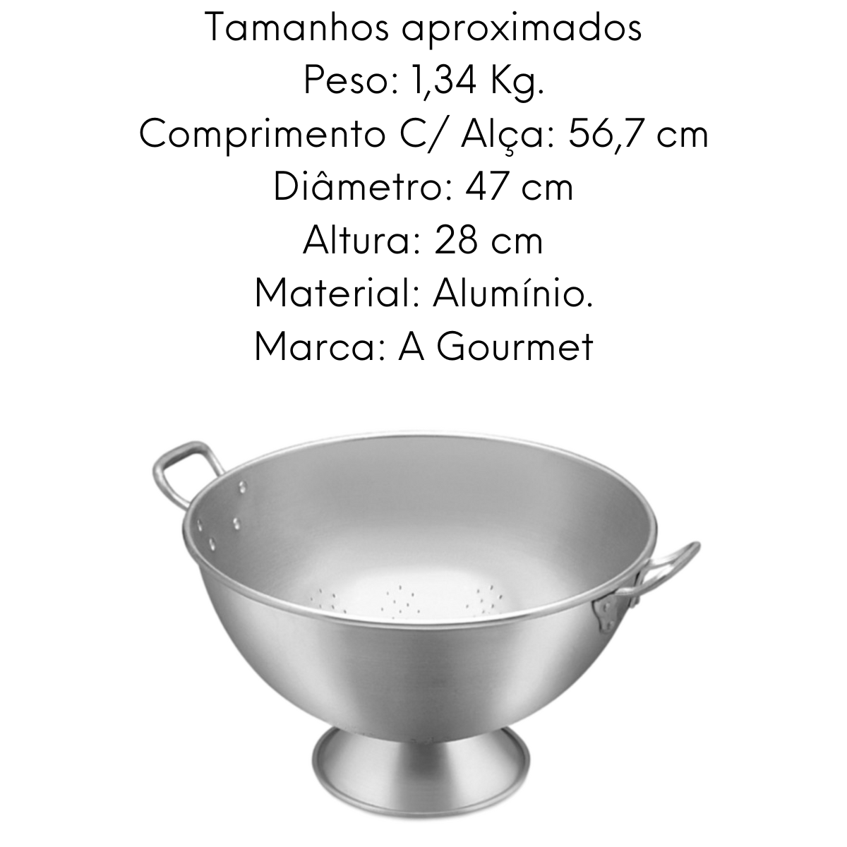 Escorredor de Arroz em Aluminio Hotel N45 ABC