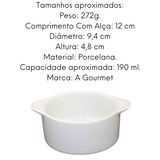 Ramequim de Porcelana Com Alça 190ml BelaVista