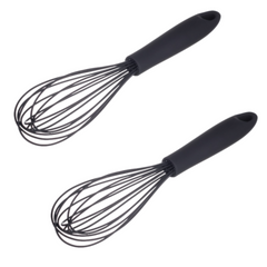Batedor Manual de Silicone Preto 31cm