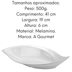 Travessa Folha Funda Melamina 41 cm Gourmet Mix