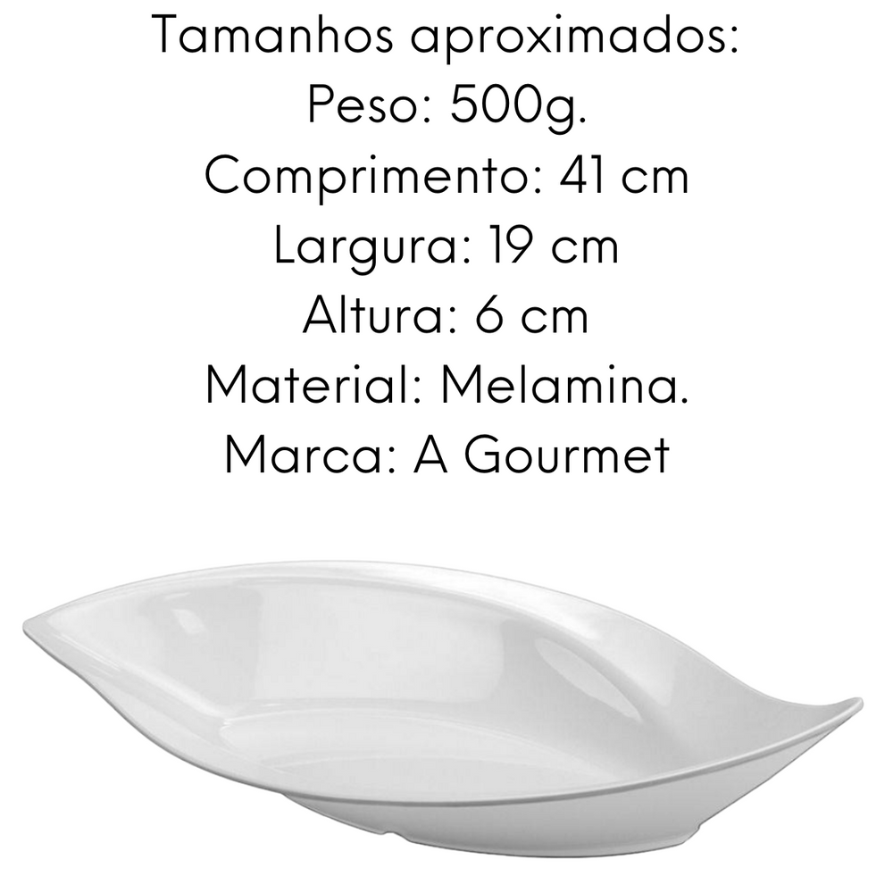 Travessa Folha Funda Melamina 41 cm Gourmet Mix