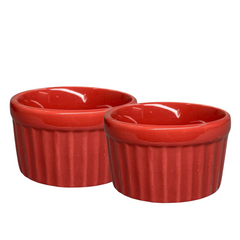 Ramekim Pequeno 100ml em Porcelana Vermelho BelaVista