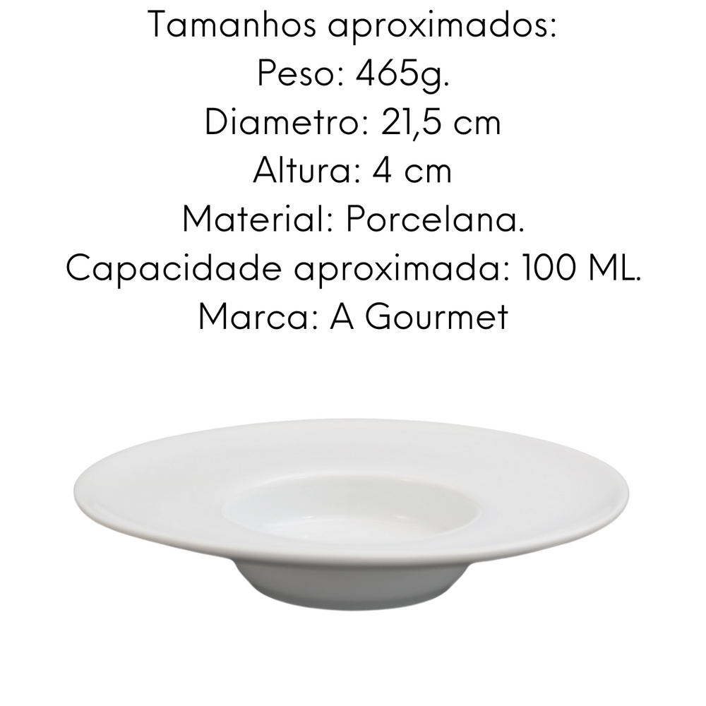 Prato Chapéu Risoto em Porcelana 100ml BelaVista