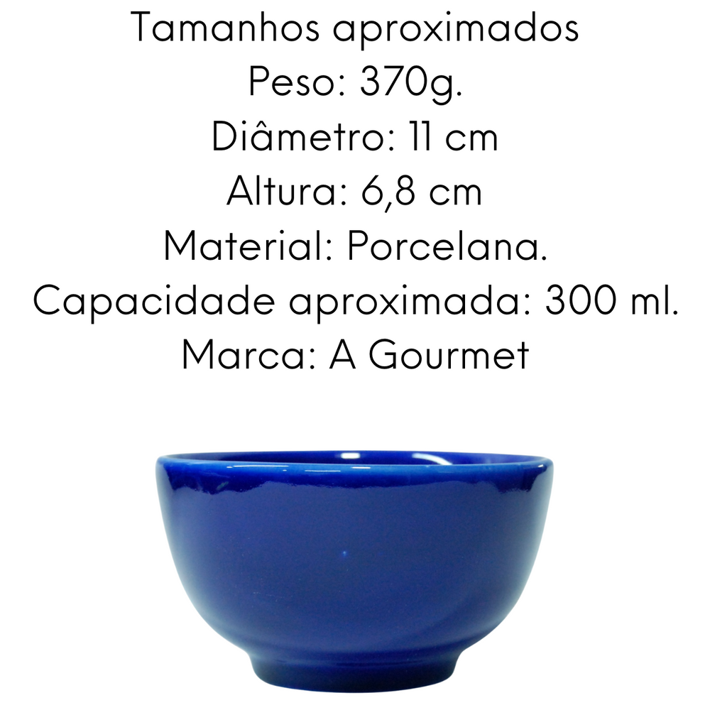 Tigela Porcelana Japonesa Azul 300ml BelaVista