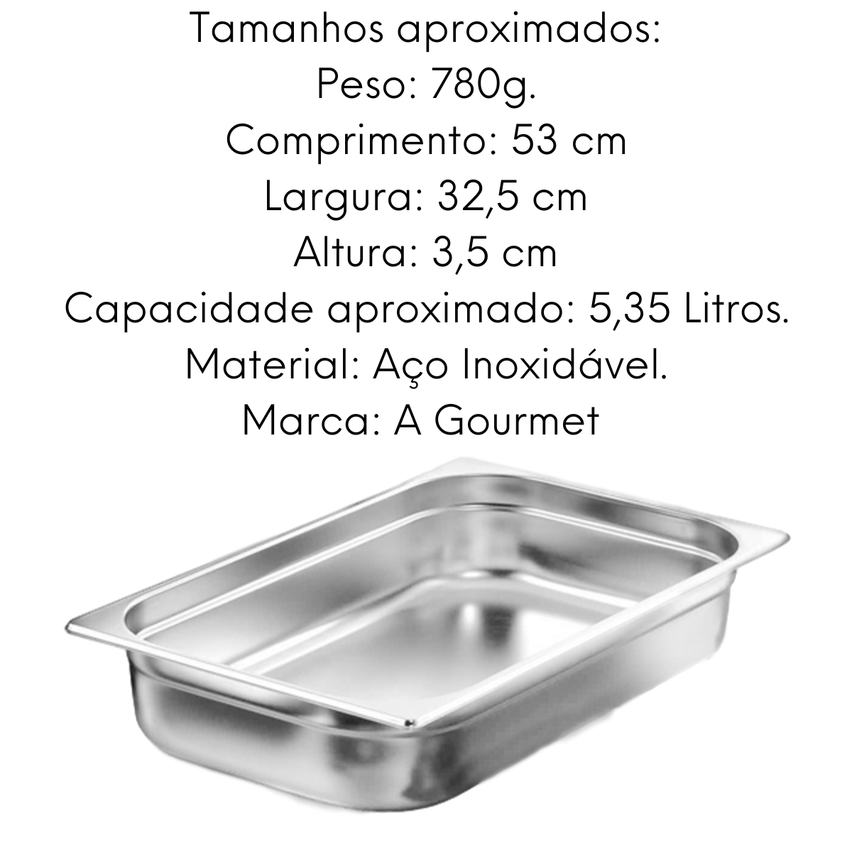 Cuba 1/1 40mm em Aço Inox 5L KeHome