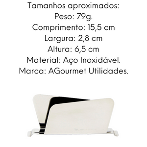 Porta Guardanapo de Aço Inox Alissan
