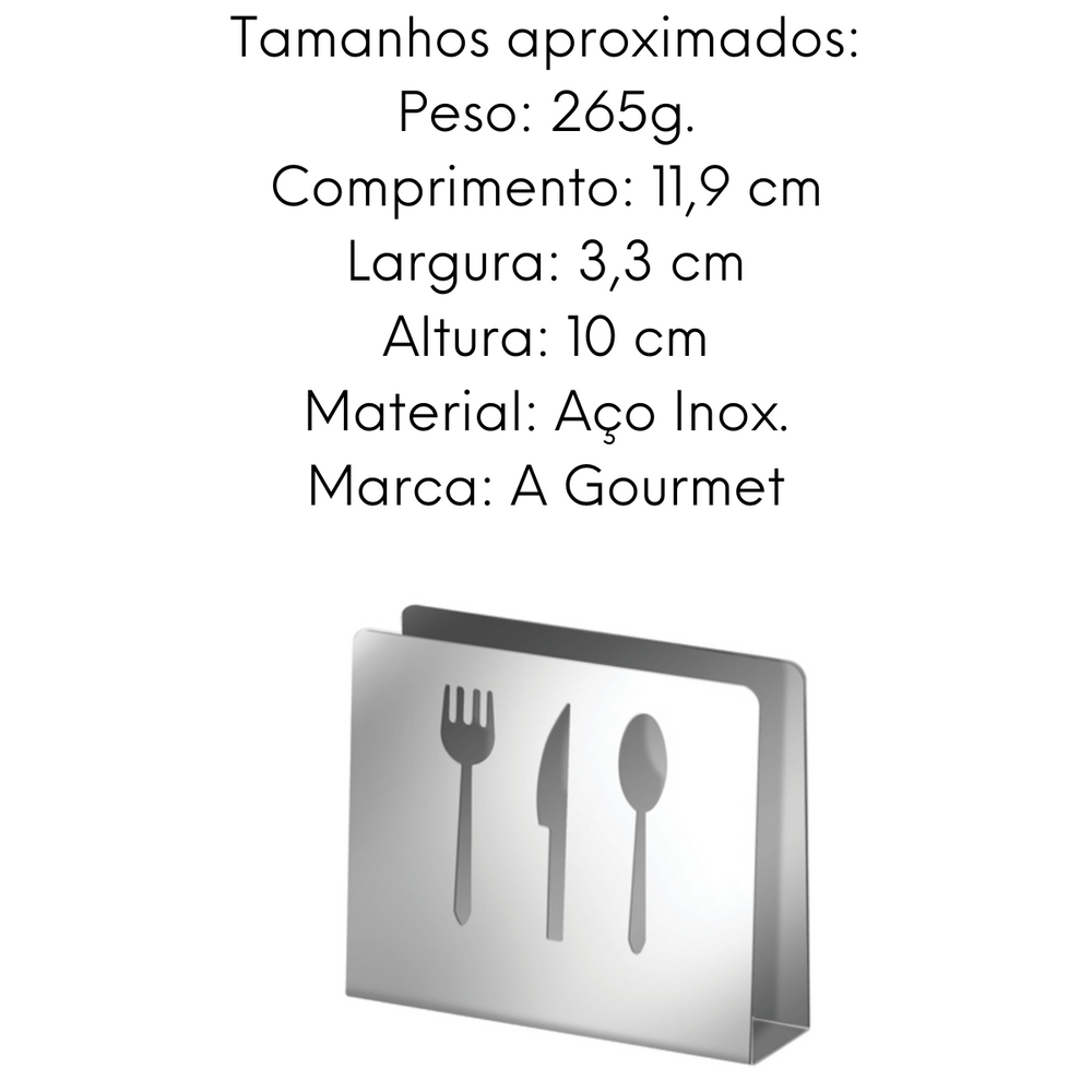 Porta Guardanapo Desenhado em Aço Inox unyhome
