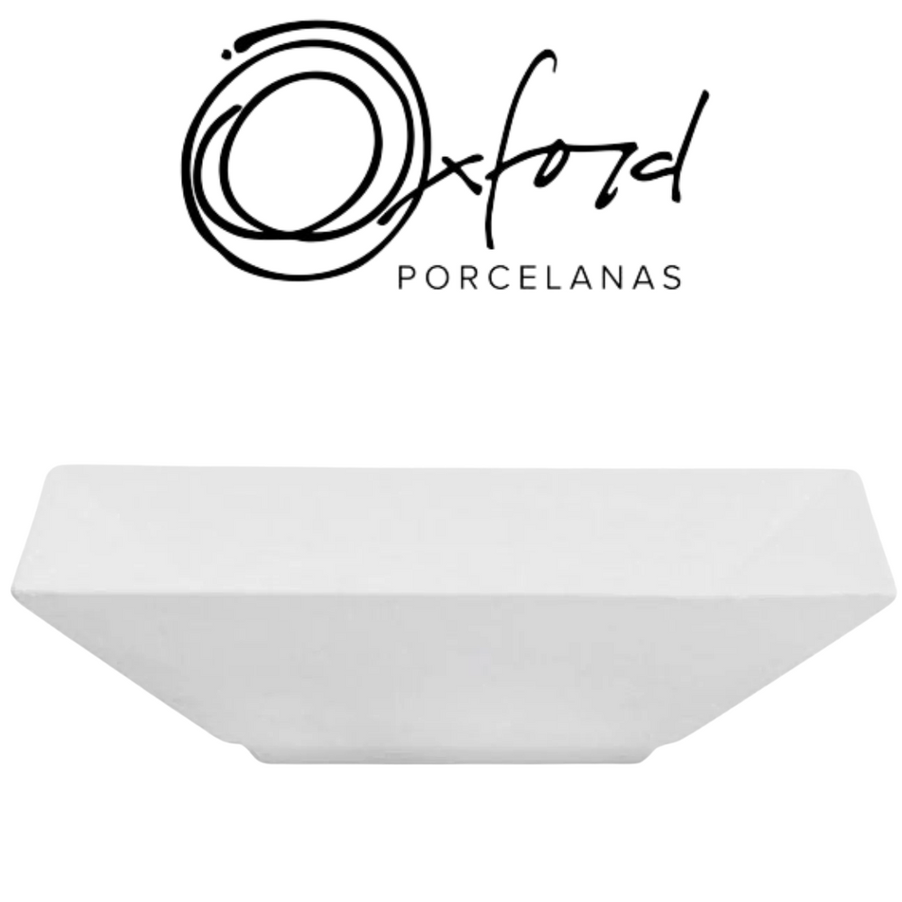 Prato Fundo de Porcelana Plateau White Oxford Oxford