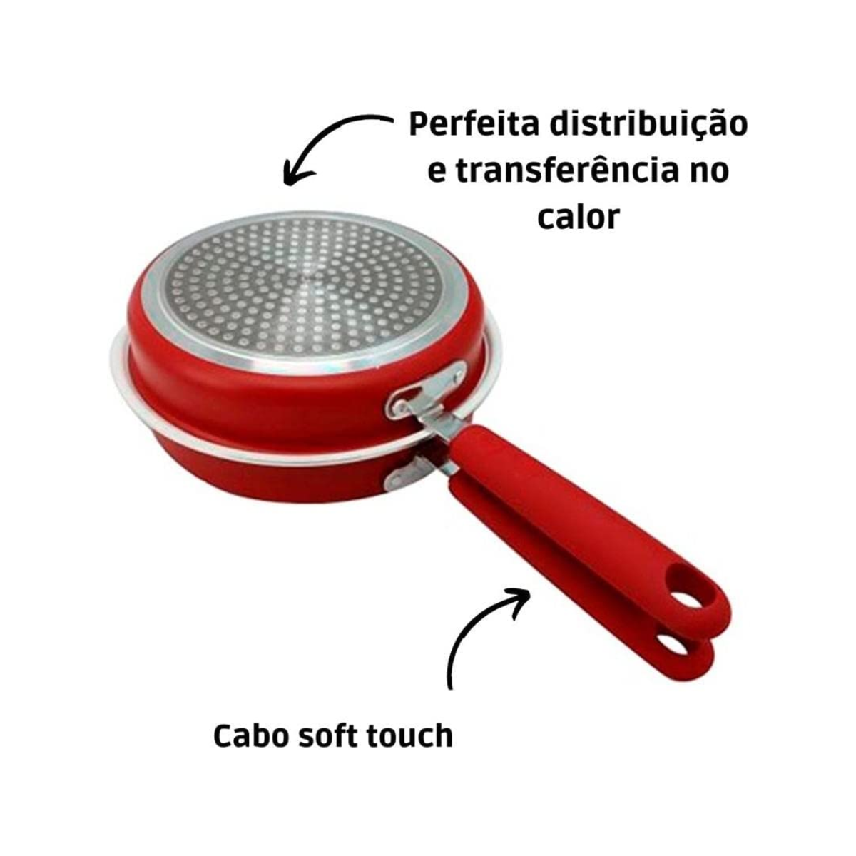 Frigideira Dupla Vermelha Multiuso Hercules