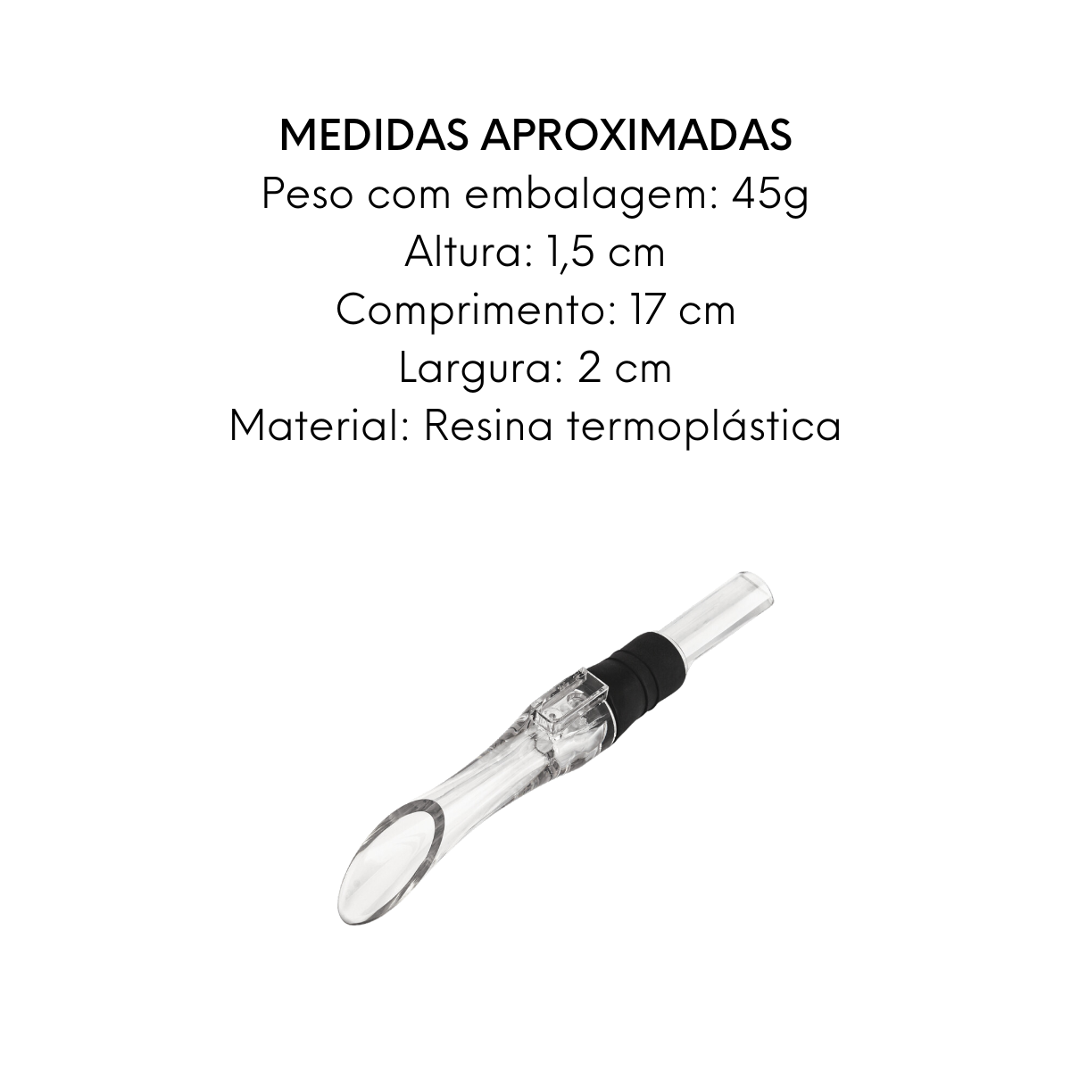 Aerador de Vinho Hercules 160mm Wine Hercules