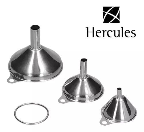 Conjunto 3 Funis em Aço Inox Hercules Hercules
