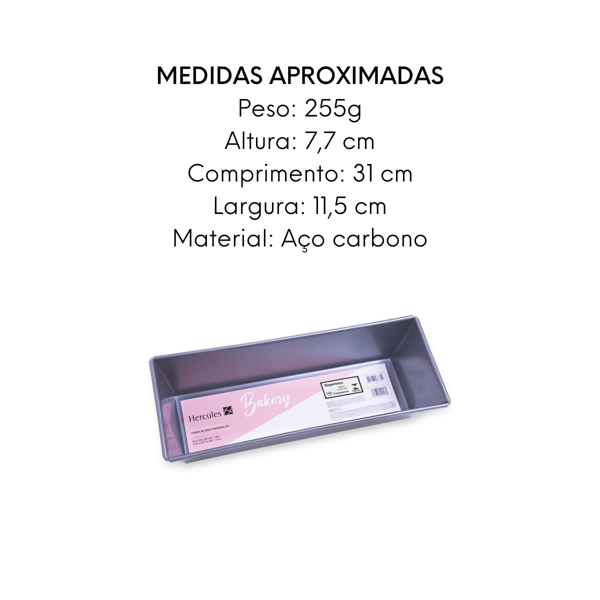 Forma Para Bolo Retangular Chumbo Hércules Hercules