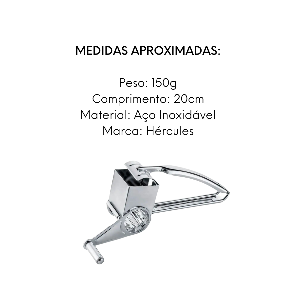 Ralador de Queijo em Aço Inox Hércules Hercules