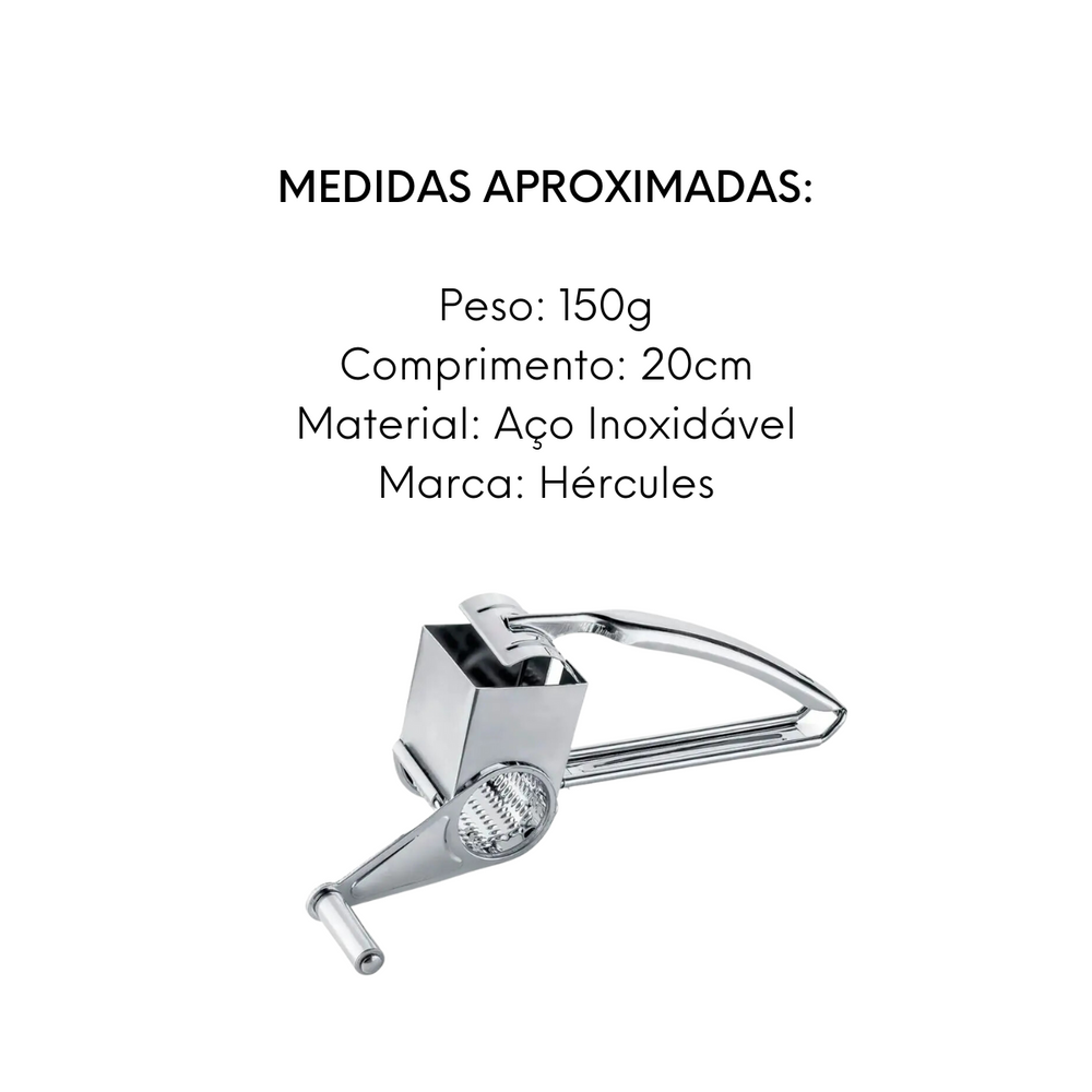 Ralador de Queijo em Aço Inox Hércules Hercules