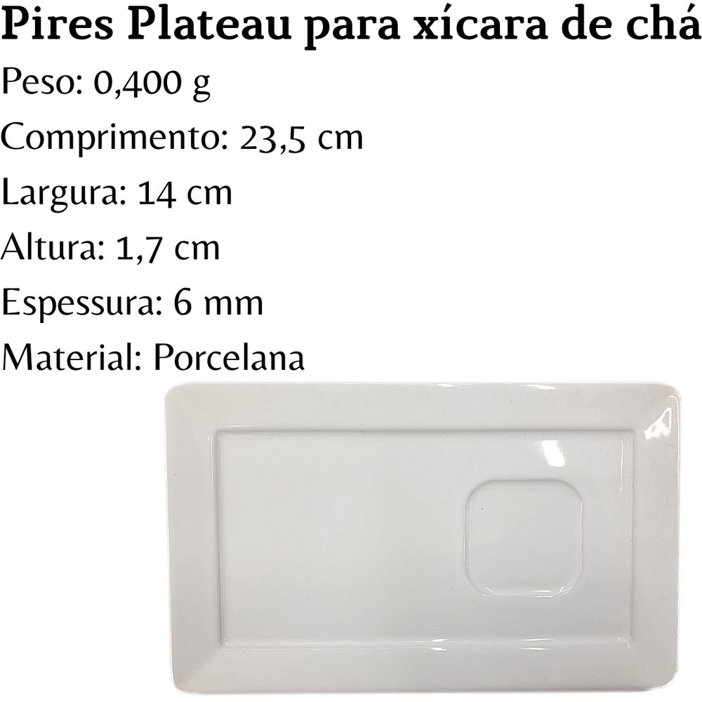Xicara de Chá Plateau 200ml de Porcelana Oxford