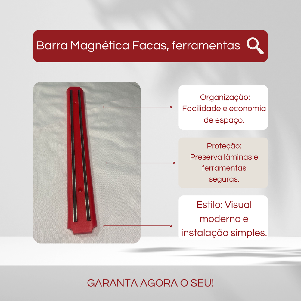 Barra Magnética de Aço Inox - A Gourmet
