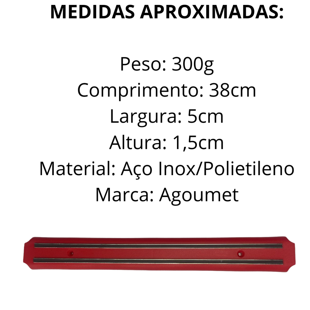 Barra Magnética de Aço Inox - A Gourmet