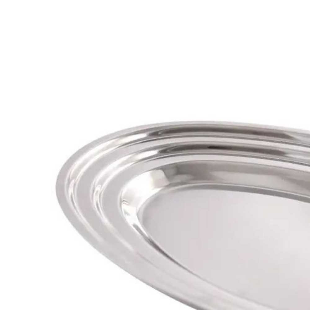 Travessa Oval 30cm em Aço Inox unyhome