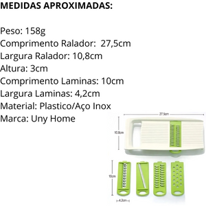 Ralador Mandolin 5 Laminas Inox - A Gourmet