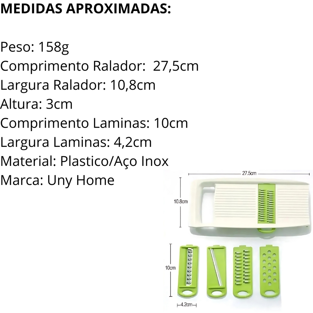 Ralador Mandolin 5 Laminas Inox - A Gourmet