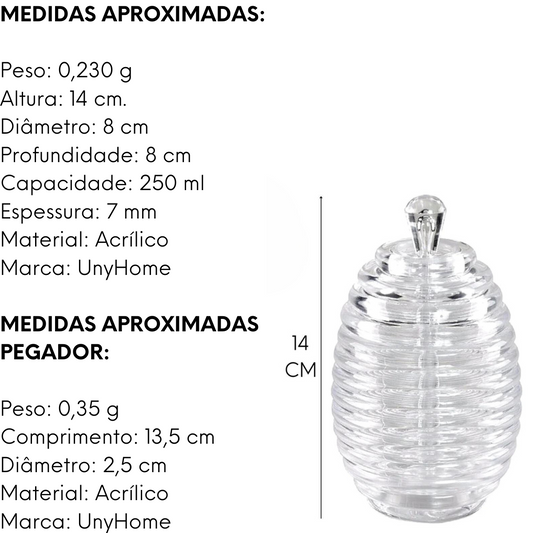 Meleira Com Pegador em Acrílico 250ml