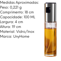 Spray Pulverizador Para Azeite ou Vinagre 100ml unyhome