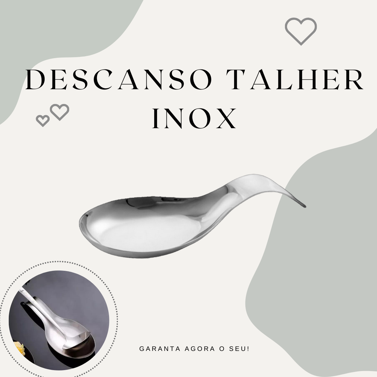 Descanso de Talher Aço Inox - A Gourmet