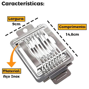 Fatiador de Ovos em Aço inox 14,5cm unyhome