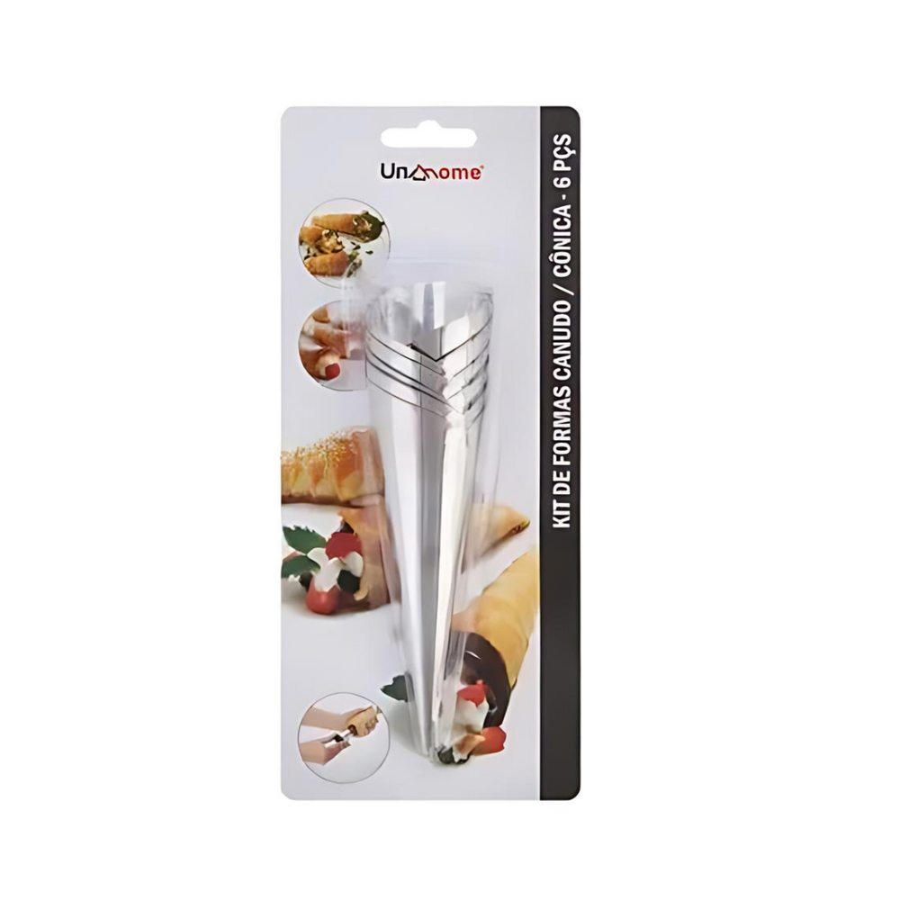 Kit de Formas Canudo/Cônica 6 Peças - A Gourmet
