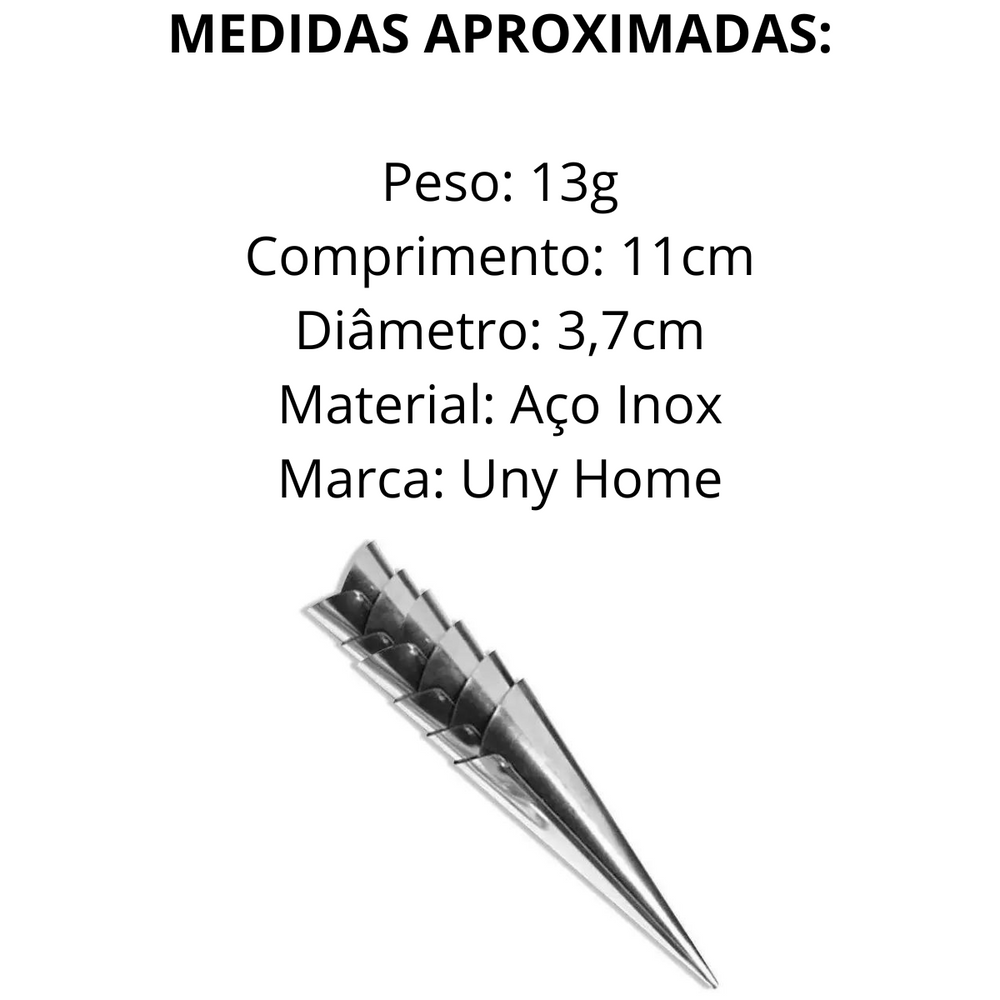 Kit de Formas Canudo/Cônica 6 Peças - A Gourmet