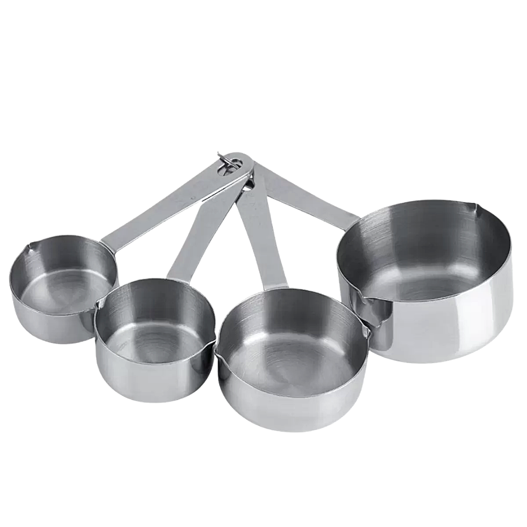 Kit 4 Copo de Medição em Aço Inox unyhome