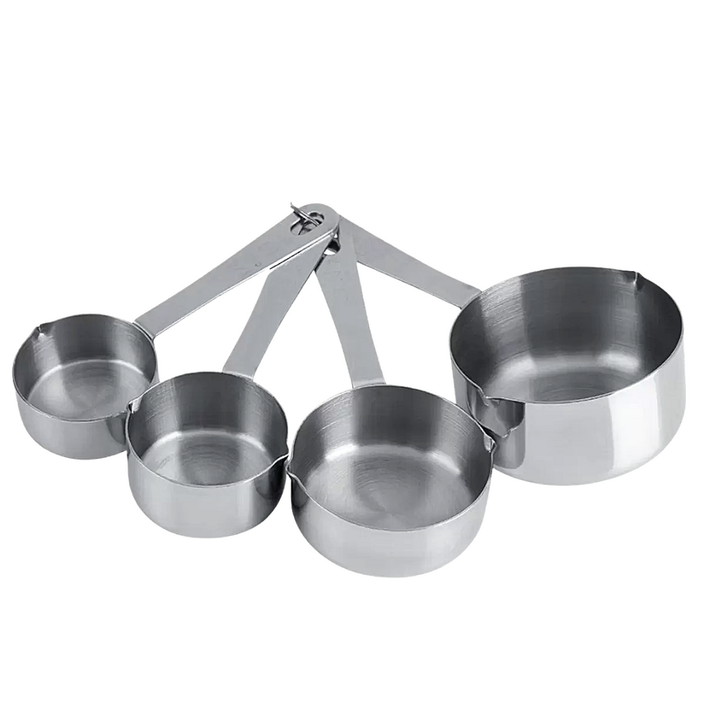 Kit 4 Copo de Medição em Aço Inox unyhome