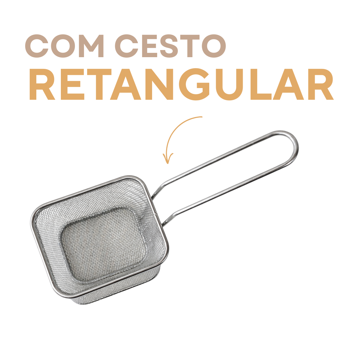 Peneira Batata Servir Fritura Inox