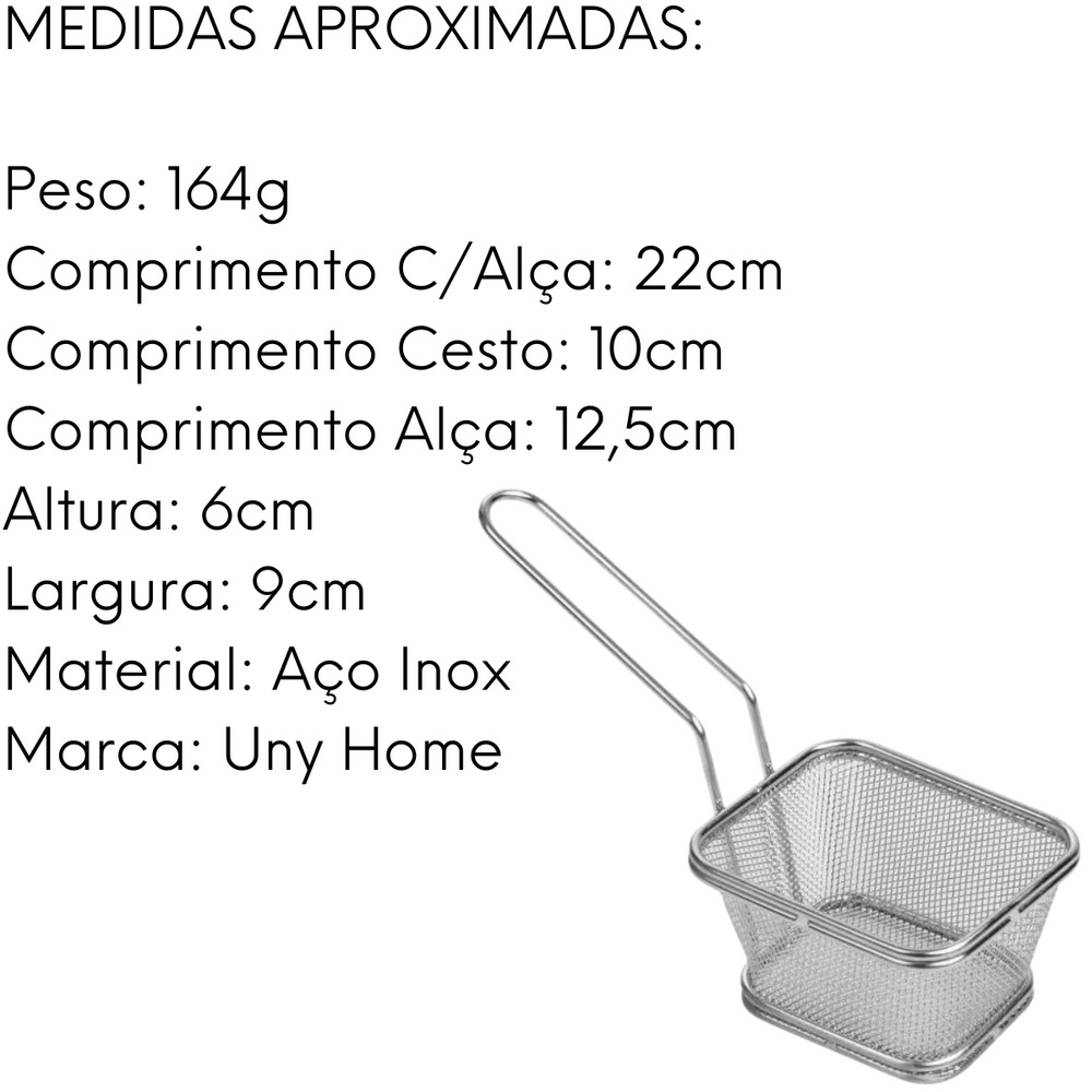 Peneira Para Fritura em Aço Inox - A Gourmet