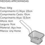 Peneira Para Fritura em Aço Inox