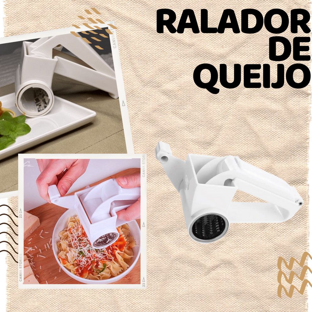 Ralador de Queijo Manual Portátil Branco - A Gourmet