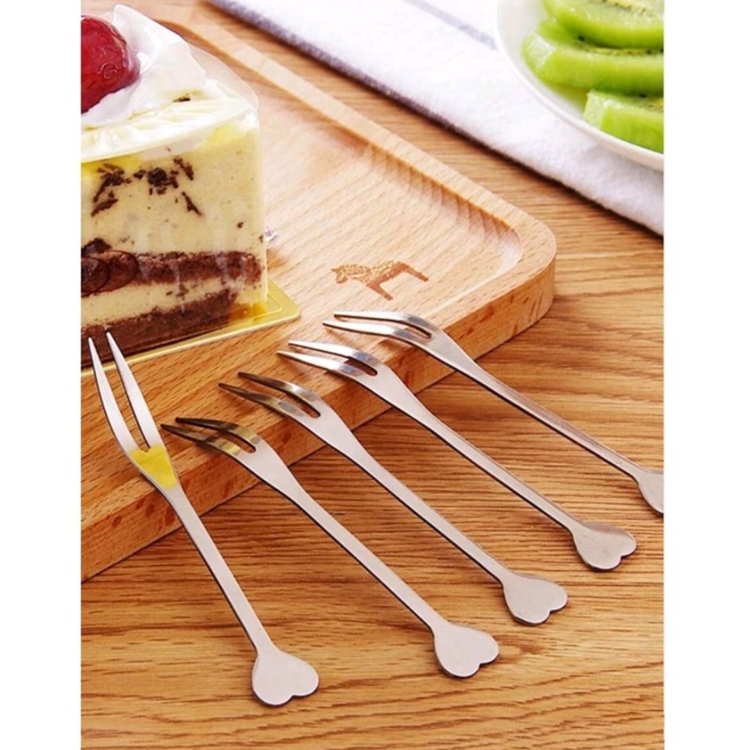 Conjunto 6 Mini Garfinhos Para Petisco Coração unyhome