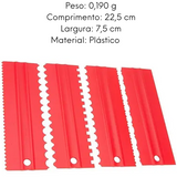 Kit 4 Espatula Decorativa Vermelha unyhome