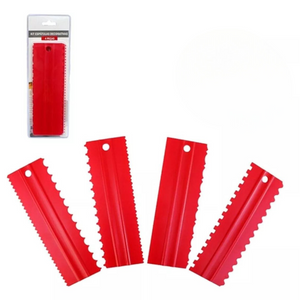 Kit 4 Espatula Decorativa Vermelha unyhome