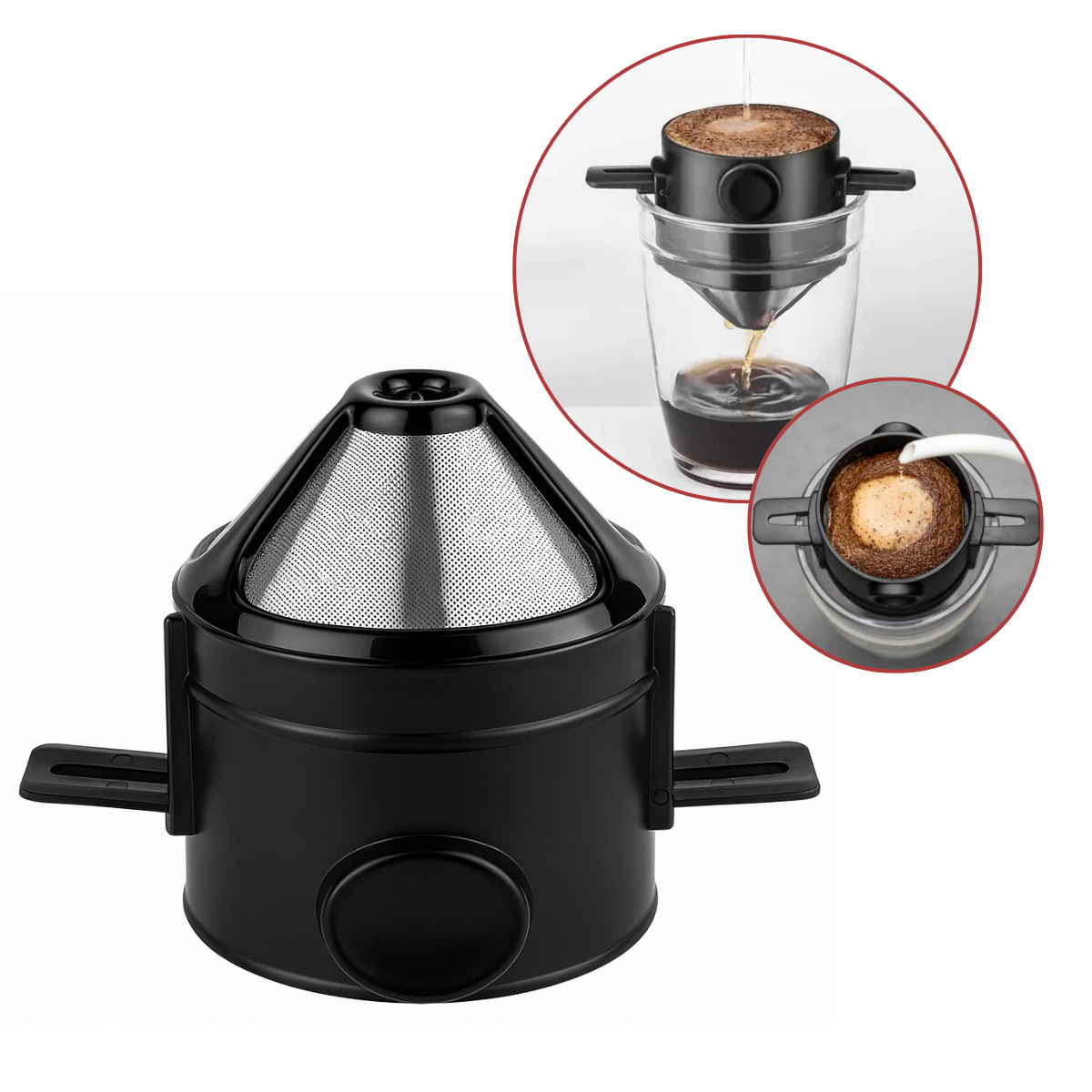 Mini coador café e chá