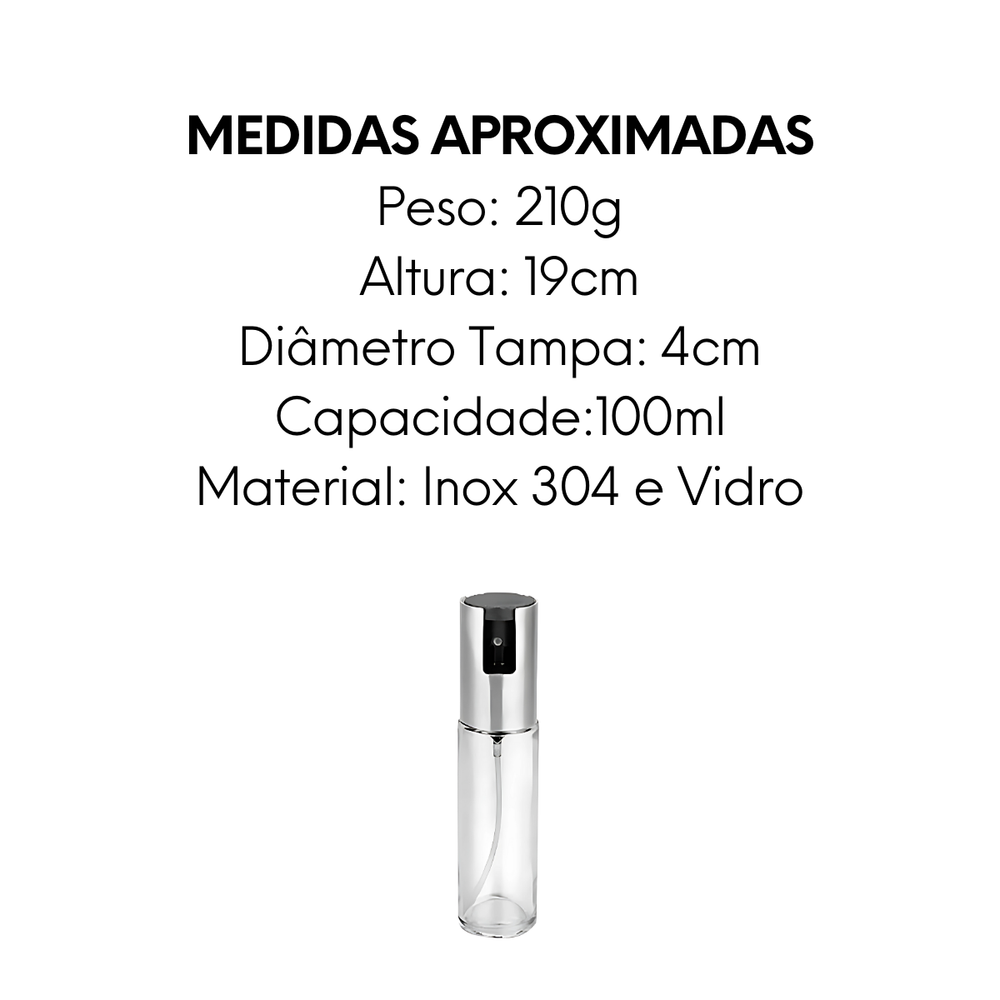 Spray Pulverizador Azeite/Vinagre de vidro - A Gourmet