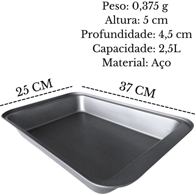 Assadeira Retangular Com Alça Antiaderente Main Image