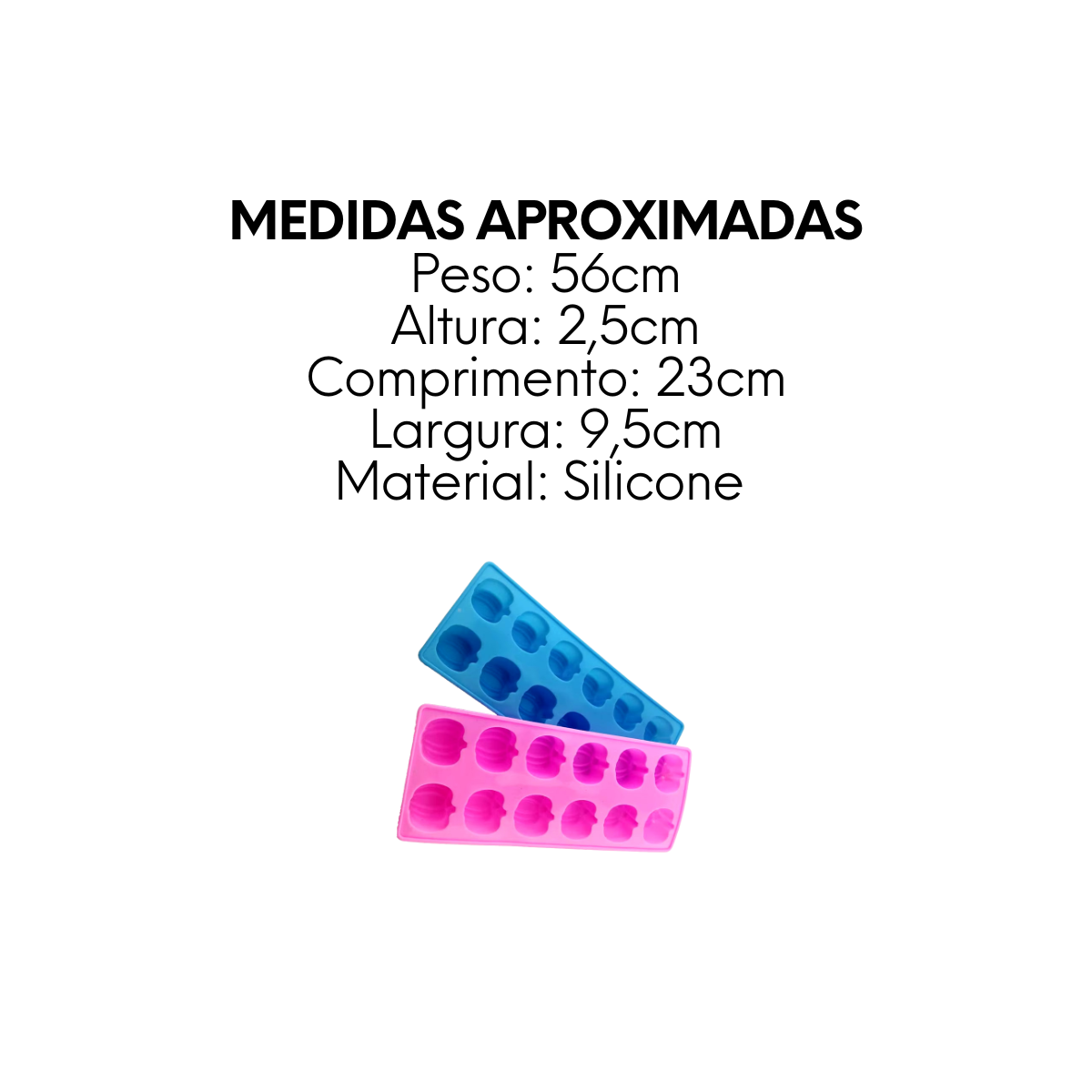 Forma de Silicone Abóbora Cor Sortida - A Gourmet