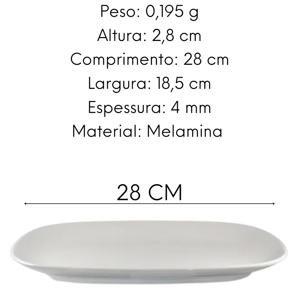 Travessa Retangular em Melamina unyhome
