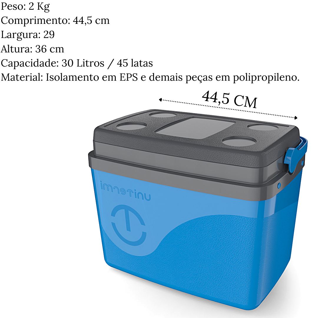 Caixa Térmica Floripa Azul 30L - A Gourmet
