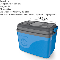Caixa Térmica Floripa Azul 30L - A Gourmet
