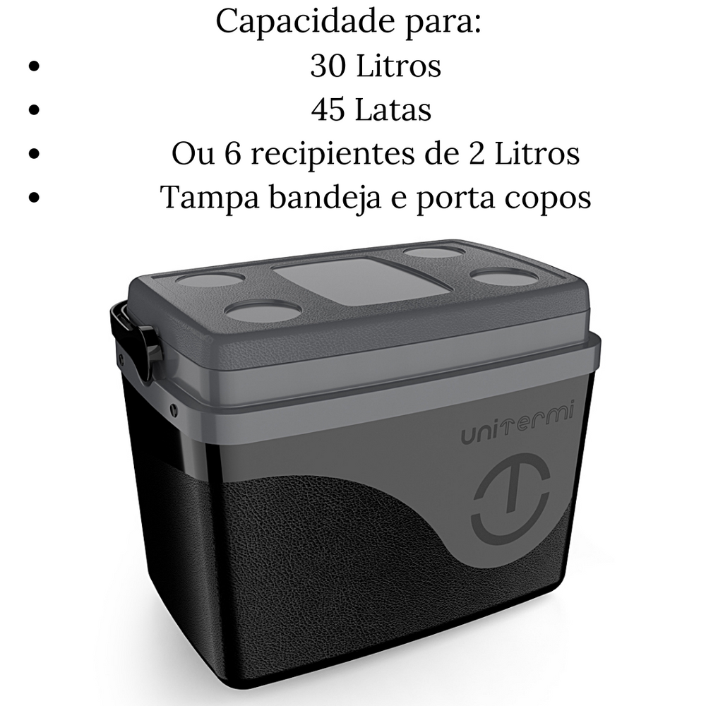 Caixa Térmica Floripa Preta 30L - A Gourmet