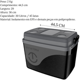 Caixa Térmica Floripa Preta 30L - A Gourmet