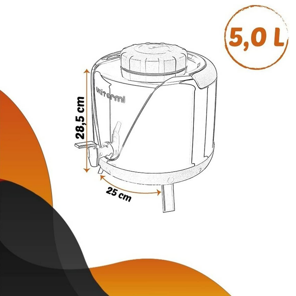 Botijão Térmico 5L Com Torneira e Pés Dobráveis - A Gourmet